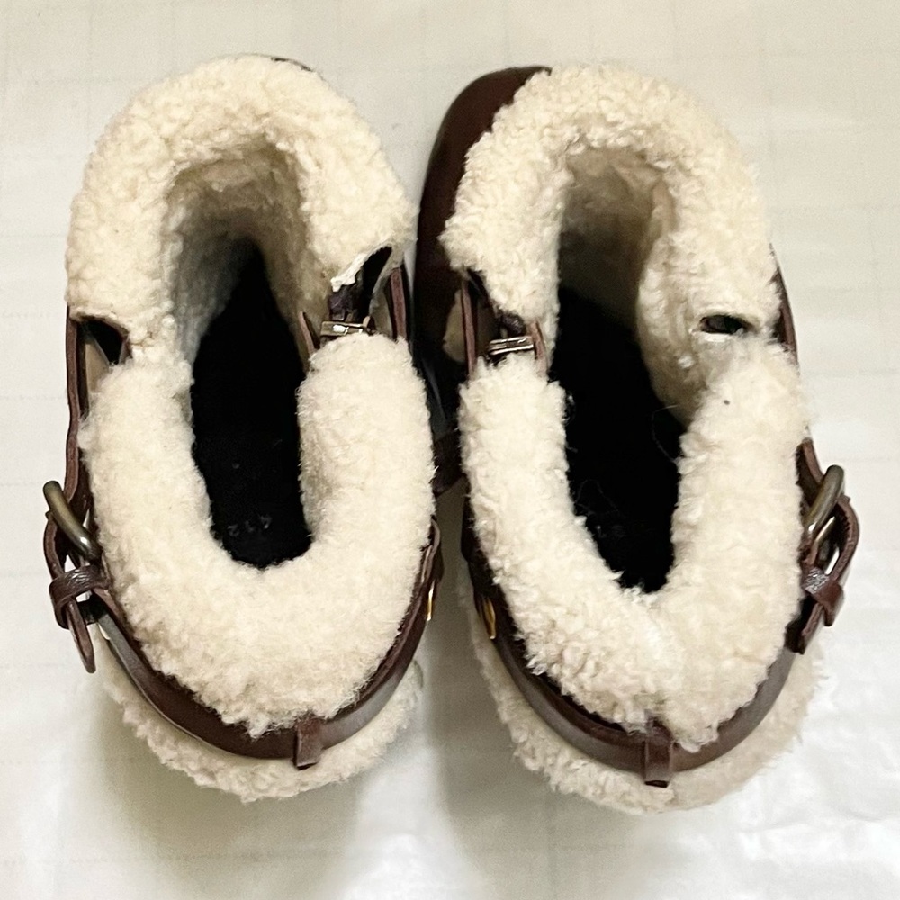 Authentic Miu Miu Shearling Lined Leather Ankle B… - image 5